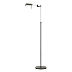 Metal Led 10W, 780 Lumen, 3K Pharmacy Swing Arm Adjustable Floor Lamp