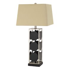 Hanson Metal Table Lamp With Square Fabric Shade