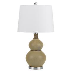 150W Sion Ceramic Table Lamp With Taper Drum Linen Hardback Shade (Priced And Sold As Pairs)