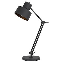 60W Davidson metal desk lamp with weighted base, adjustable upper