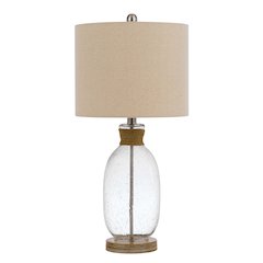150W 3 Way Seymour Bubbled Glass Table Lamp