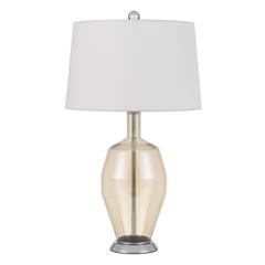 Carpiano Glass Table Lamp With Hardback Taper Drum Shade