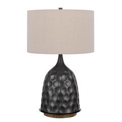 150W 3 Way Oskaloosa Metal Table Lamp With Drum Shade