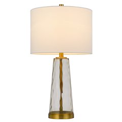 100W Heber Glass Table Lamp. Priced And Sold As Pairs