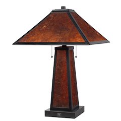 60W X 2 Nogales Mission Style Mica Table Lamp