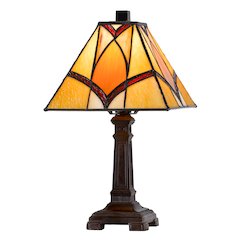 40W Metal/Resin Tiffany Accent Lamp With Inline Switch