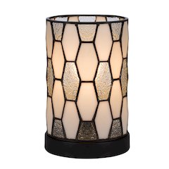 40W Metal/Resin Tiffany Accent Lamp With Inline Switch