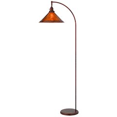 60W Downbridge Adjustable Metal Floor Lamp With Mica Shade