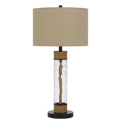 150W 3 Way Bartow Glass/Metal Table Lamp