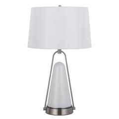 100W Birchmore Metal/Glass Table Lamp With Built In Led Night Light
