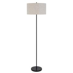 150W 3 Wayt Cromwell Metal Floor Lamp With Linen Shade