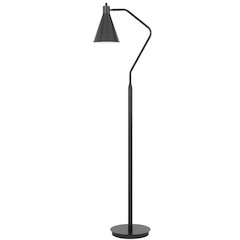 Type A led bulb 15W max Capstone task metal floor lamp with swivel shade