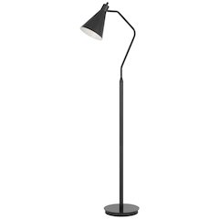 Type A led bulb 15W max Capstone task metal floor lamp with swivel shade