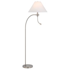 100W 3 way Ashland mini arc metal floor lamp with gooseneck 2W led reading light