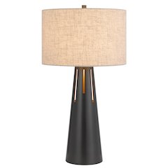100W 3 way Hayti metal table lamp with 2W led night light