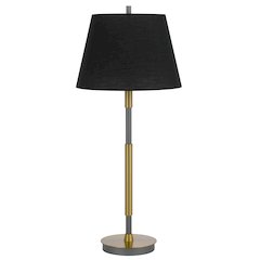 150W 3 way Ciudad metal two tone table lamp