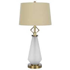 100W led Carrizo metal/glass table lamp with 2W led night light