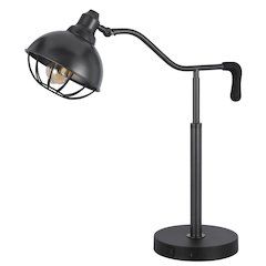 60W Taloga metal desk lamp with adjustable caged shade (Bulb not included)
