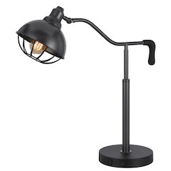 60W Taloga metal desk lamp with adjustable caged shade (Bulb not included)