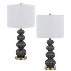 100W Carlisle ceramic table lamp. Sold in pairs