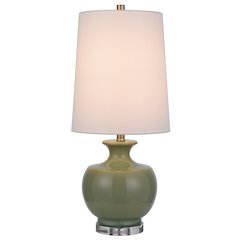 100W Kawela ceramic table lamp with crystal base. Sold in pairs