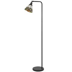 60 Watt Vittorio Downbridge Metal Tiffany Floor Lamp