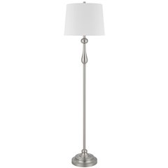 100 Watt Collins Metal Floor Lamp with Hardback Linen Shade