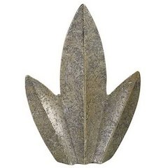 2.38" Leaf Metal Cast Finial in Matte Rust