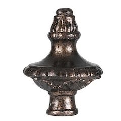 2.38" Metal Cast Finial - Rust Finish