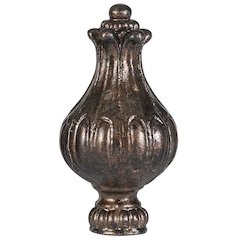 3" Metal Cast Finial in Rust Finish