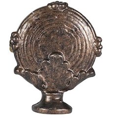 2.38" Metal Cast Finial in Rust Finish