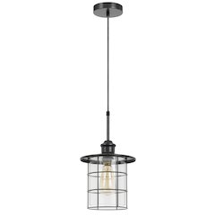 60W Silverton metal/glass pendant fixture (Edison bulbs included)