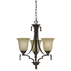 60Wx3 Dabois Iron 3 Lgt Chandelier