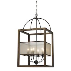 60W X 6 Rectangular Chandelier