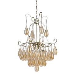 60W X 5 Marion Glass Chandelier