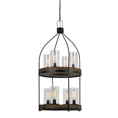 60W X 8 Chardon Metal/Wood Fixture(Edison Bulbs Not Included)