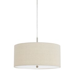 60W X 3 Addison Linen Drum Pendant