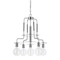 60W X 5 Transformermetal  Chandelier (Edison Bulbs Included)