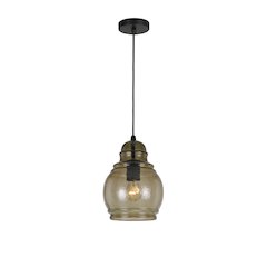 60W Teramo Rippled Glass Pendant (Edison Bulb Not Included)