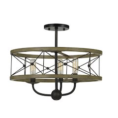 40W X 3 Modica Metal Pendant Fixture (Edison Bulbs Not Included)