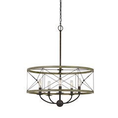 40W X 5 Modica Metal Pendant Fixture (Edison Bulbs Not Included)