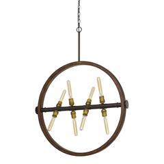 60W X 8 Teramo Wood/Metal Chandelier