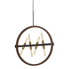60W X 8 Teramo Wood/Metal Chandelier
