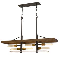 Craiova 60W X 6 Pine Wood Island Chandelier