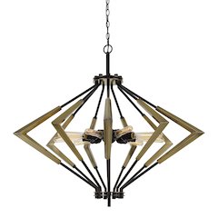 Malounta 60W X 9 Metal Chandelier  (Edison Bulbs Not Included)