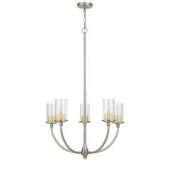 Jervis Metal Chandelier With Glass Shades