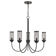 Fulton Metal Chandelier With Mesh Metal Shade