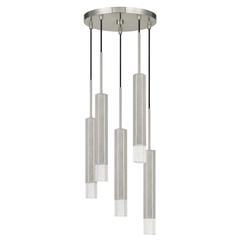 Troy Integrated Led Dimmable Hexagon Aluminum Casted 5 Lights Pendant
