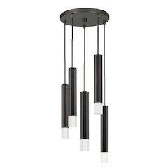 Troy Integrated Led Dimmable Hexagon Aluminum Casted 5 Lights Pendant