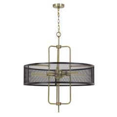 60W X 6 Leiden Metal Chandelier With Mesh Shade (Edison Bulbs Are Not Included)
